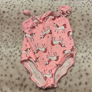 Carter's Pink Unicorn Print Kids Swimwear